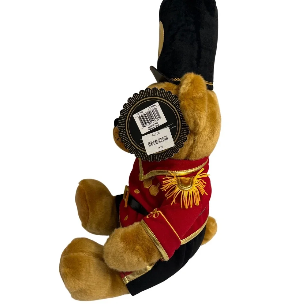 FAO Schwarz Soldier Teddy Bear Plush Red Uniform Toy Soldier‎ 15 inch NWT